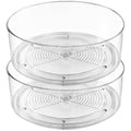360° Rotating Lazy Susan Organizer — 2-Pack Clear Turntable for Fridge, Pantry & Cabinet