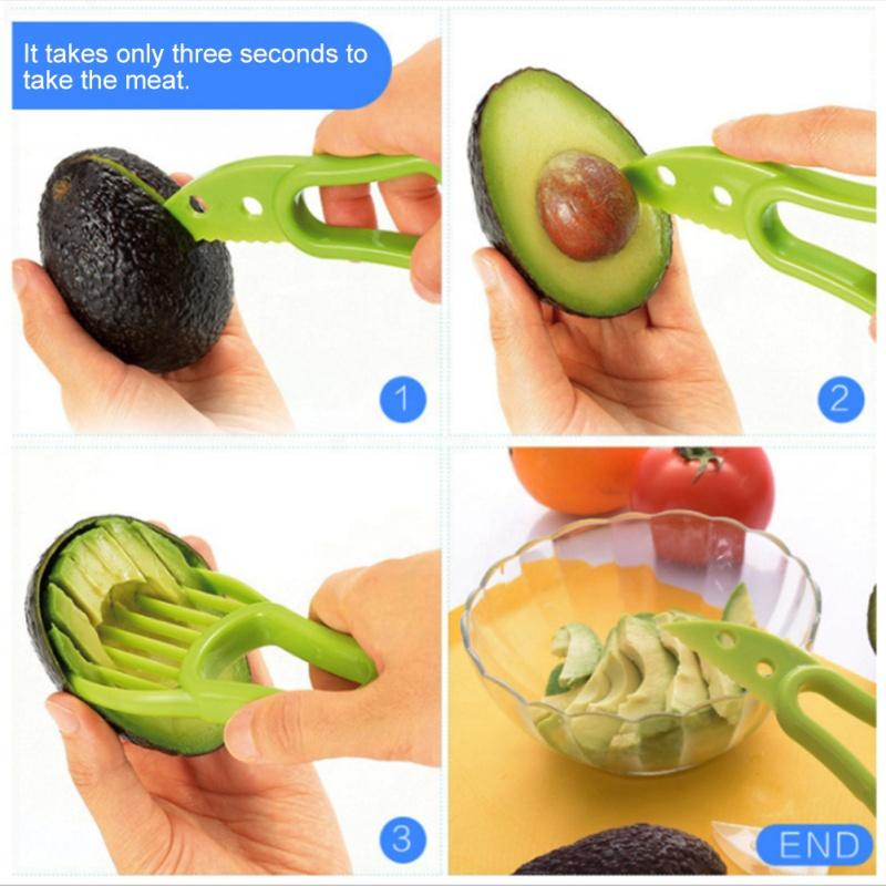 3-in-1 Avocado Slicer Tool — Split, Pit & Slice Avocados Safely in Seconds