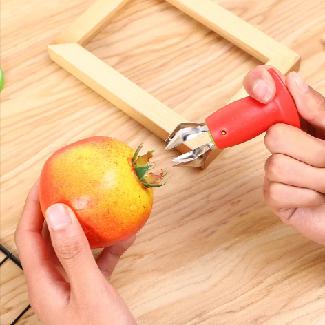 Strawberry Huller & Tomato Stem Remover — One-Click Stainless Steel Claw Tool