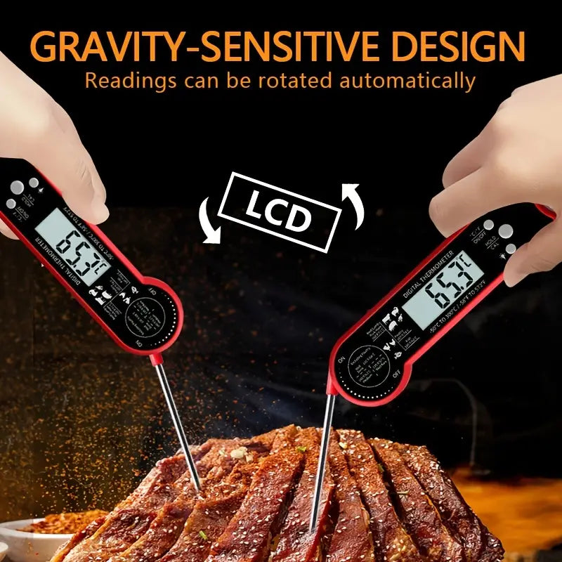Instant Read Meat Thermometer — 3-Second Fast Read for BBQ, Grilling & Kitchen Cooking