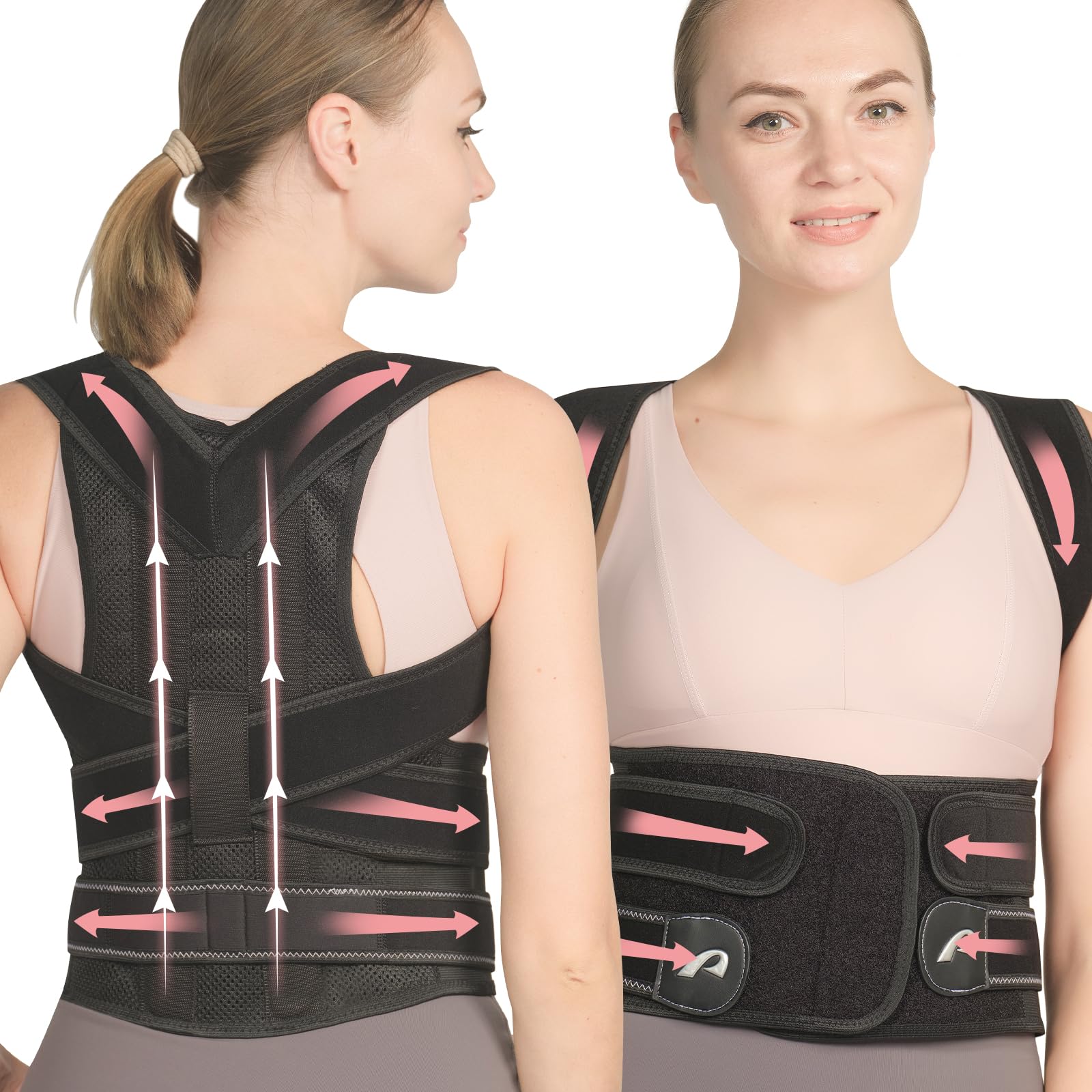 Full Back Posture Corrector Brace | Scoliosis Hunchback Spine Support | Men & Women | Size M