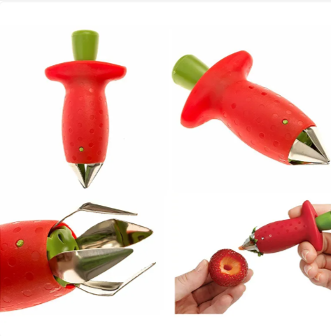 Strawberry Huller & Tomato Stem Remover — One-Click Stainless Steel Claw Tool