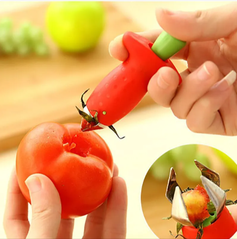 Strawberry Huller & Tomato Stem Remover — One-Click Stainless Steel Claw Tool