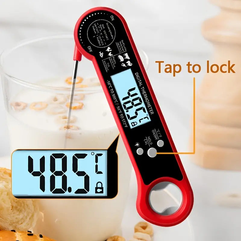 Instant Read Meat Thermometer — 3-Second Fast Read for BBQ, Grilling & Kitchen Cooking
