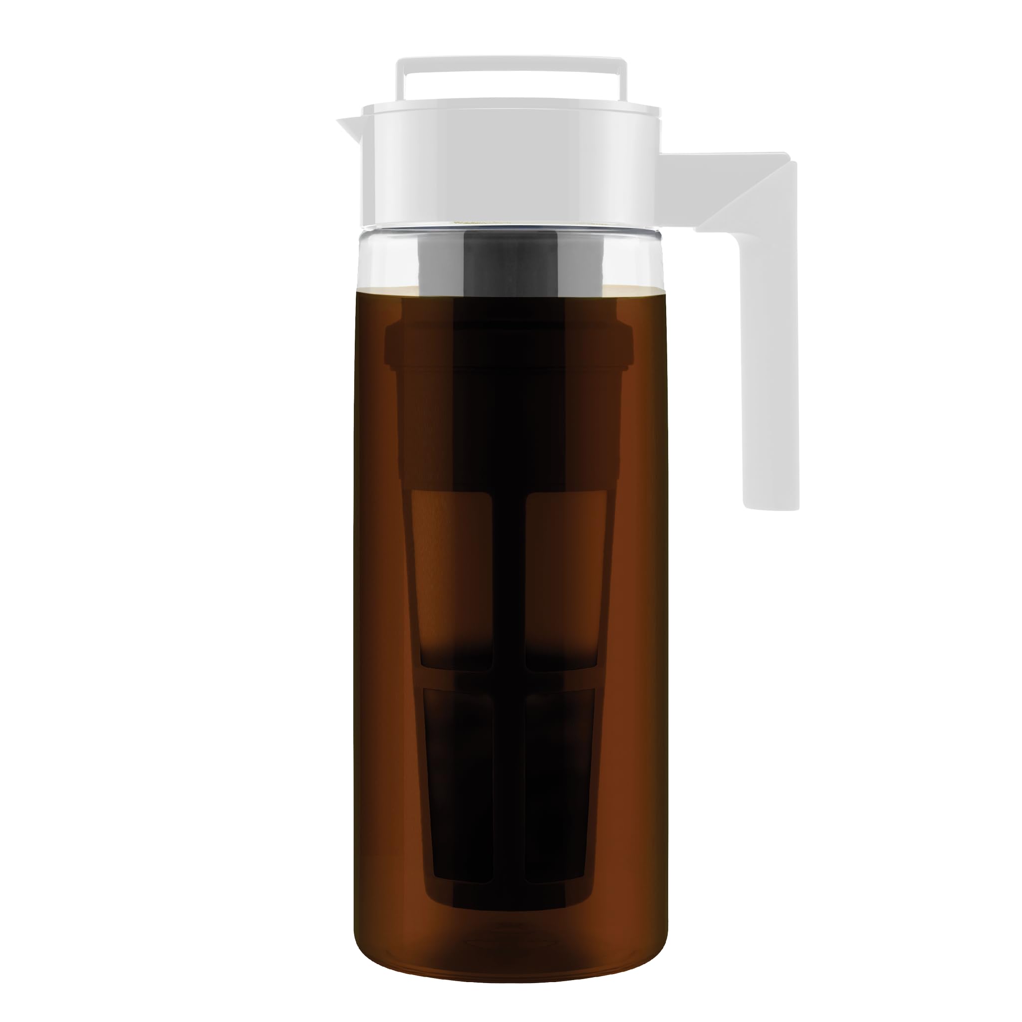 Takeya Cold Brew Coffee Maker — 2 Quart Airtight BPA-Free Tritan Pitcher with Leak-Proof Lid | White